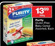 Purity Gluten Free Baby Cereal Assorted-200g Each