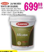 Plascon Micatex White or Colours-20L Each