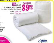 Simple Choice Queen Platinum Duvet Inner-Each