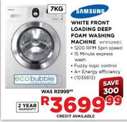 Samsung White Front Loading Deep Foam Washing Machine WF1702WEC-7Kg