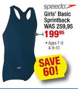 Speeda Girls' Basic Sprintblack