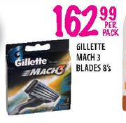 Gillette Wach 3 Blades-8's Per Pack