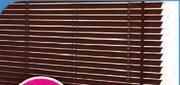 Ready-Made 25mm PVC Venetian Blinds Raised Woodgrain(Espresso Colour Only)-1200x1600mm
