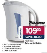Pineware Automatic Kettle-1.7Ltr