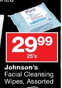 Johnson's Facial Cleansing Wipes Assorted-25's
