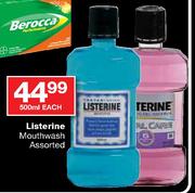 Listerine Mouthwash Assorted-500ml Each