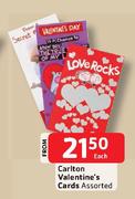 Carlton Valentine's Cards Assorted-Each