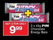 PVM Chocolate Energy Bars-2 x 45gm