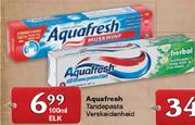 Aquafresh Tandepasta Verskeidenheid-100ml Elk