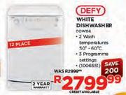 Defy White Dishwasher