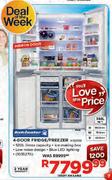 Kelvinator 4-Door Fridge/Freezer-388Ltr