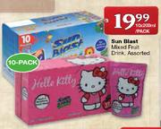 Sun Blast Mixed Fruit Drink Assoorted-10 x 200ml Per Pack