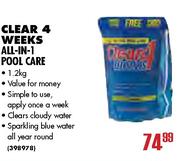 Clear 4 Weeks All-in-1 Pool Care-1.2kg