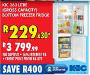 KIC Bottom Freezer Fridge-263Ltr