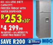 KIC Freezer Fridge With Water Dispenser-255Ltr