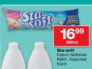Sta Soft Fabric Softener Refill-500ml Each