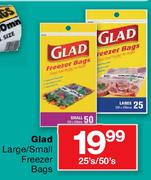 Glad Large/Small Freezer Bags-25's/50's