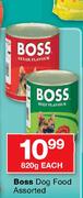 Boss Dog Food Assorted-820g Each