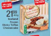 Iceland Frozen Sticky Toffee Cheesecake-455g