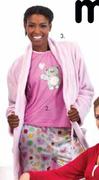 Legend Satin Stripe Coral Fleece Gown