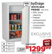 byD:sign White Bar Fridge-100Ltr(MBF120W)