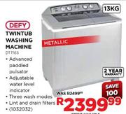 Defy Twin Tub Washing Machine-13kg(DTT165)