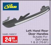 VDUB Left Hand Rear Door Handles For Golf/Jetta 1 & 2 76-91 (VWD 16307)-Each