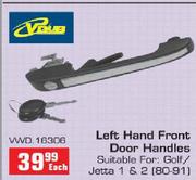 VDUB Left Hand Front Door Handles For Golf/Jetta 1 & 2 80-91(VWD 16306)-Each