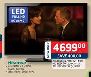 Hisense Full HD LED TV-107cm/42" (LEDN42K16P)
