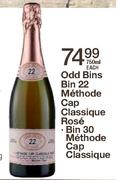 Odd Bins Bin 22 Methode Cap Classique Rose/Bin 30 Methode Cap Classique-750ml Each