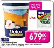 Dulux 20Ltr Weatherguard Plus Free 500g Fixit