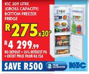 KIC Bottom Freezer Fridge (Gross Capacity)-309 Litre