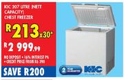 KIC Chest Freezer (Nett Capacity)-207 Litre 