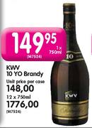 KWV 10 YO Brandy-12 x 750ml
