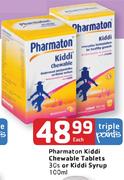 Pharmaton Kiddi Chewable Tablets-30's Or Kiddi Syrup-100Ml Each