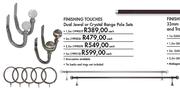 Finishing Touches Dual Jewel Or Crystal Range Pole Set-2.5m Each