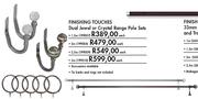 Finishing Touches Dual Jewel Or Crystal Range Pole Set-3m Each