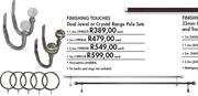 Finishing Touches Dual Jewel Or Crystal Range Pole Set-1.5m Each
