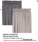 Design Collection Odessa Taped Curtain-230x218cm-per Drop