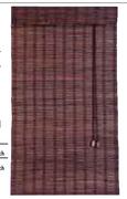 Finishing Touches Mahogany Bamboo Roman Blinds-600x1300mm Each