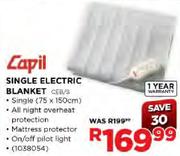 Capil Single Electric Blanket-CEB/S