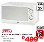 Defy White 20Ltr Microwave-DMO348