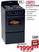 Defy 57Ltr 4 Plate Stove-DSS440/509