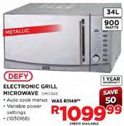 Defy Electronic 34Ltr Grill Microwave-DMO343