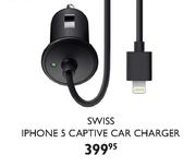 Swiss iPhone 5 Captive Car Charger-Each