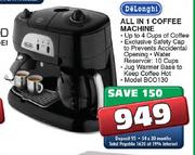 Delonghi All In One Coffee Machine (BCO130)