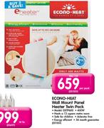 Econo-Heat Wall Mount Panel Heater Twin Pack-Each
