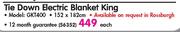 Goldair Tie Down Electric Blanket kING-Each