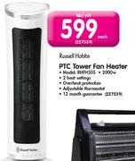 Russell Hobbs PTC Tower Fan Heater-Each