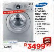Samsung Front Loading Deep Foam Washing Machine (WF1602WSS)-6kg